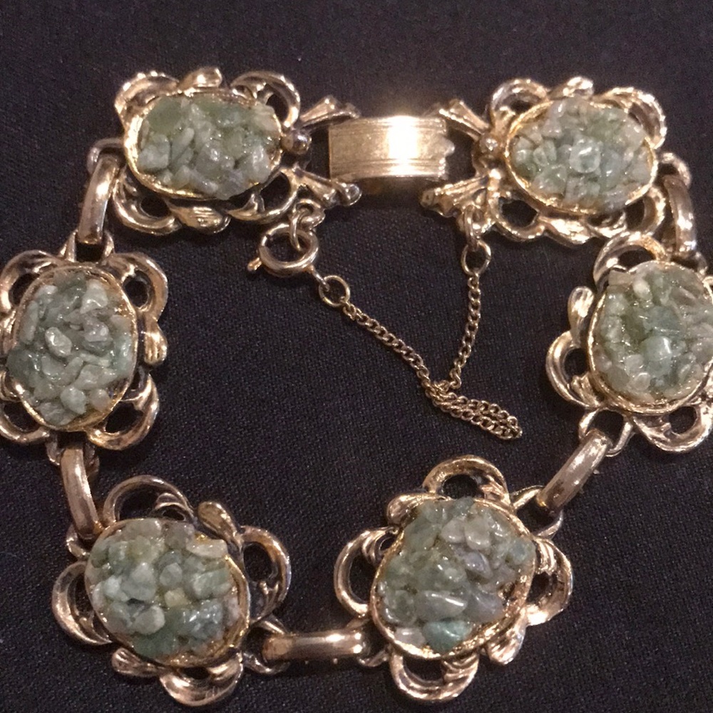 πβ€οΈHP TY @Raynedan πβ€οΈVintage Swoboda unmarked Jadeite bracelet - Picture 2 of 7